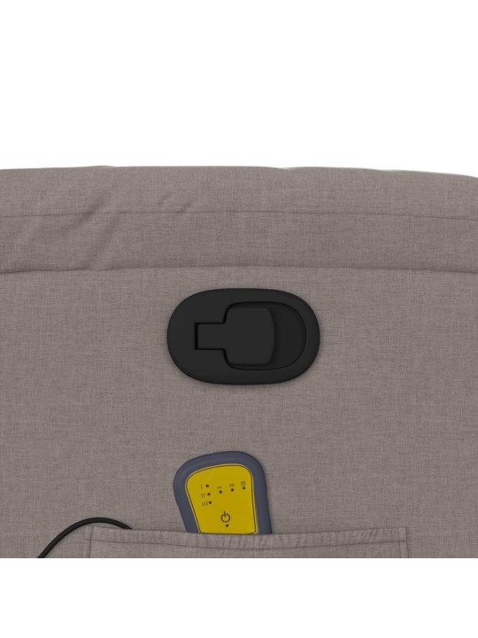 Masážní polohovací křeslo taupe textil