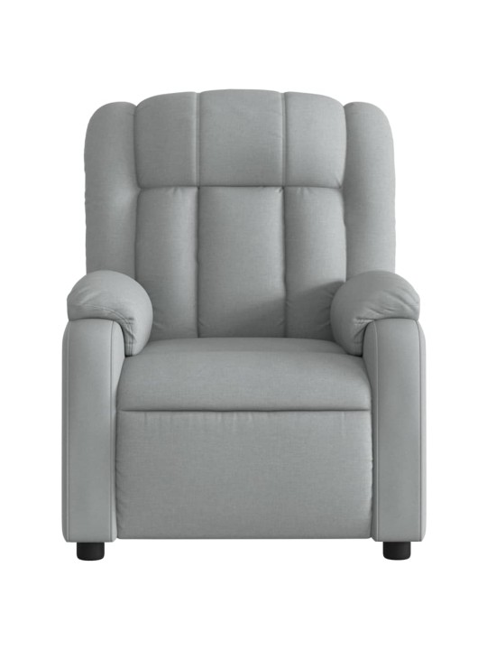 Polohovací křeslo světle šedé textil
