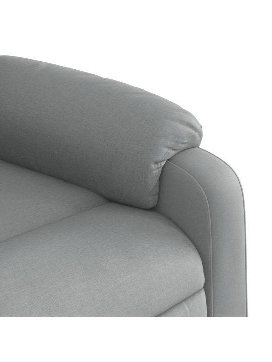 Polohovací křeslo světle šedé textil