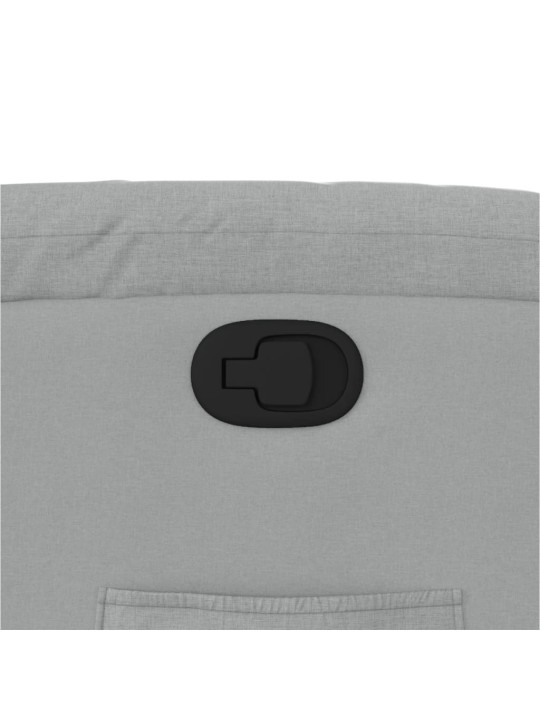 Polohovací křeslo světle šedé textil