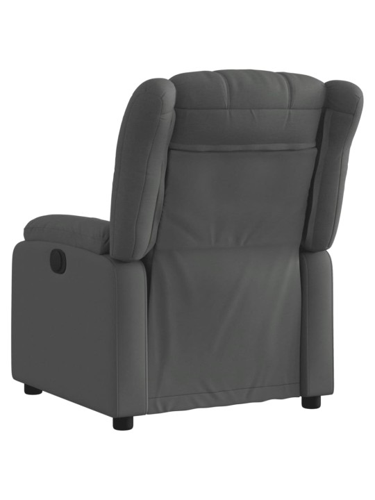Polohovací křeslo tmavě šedé textil