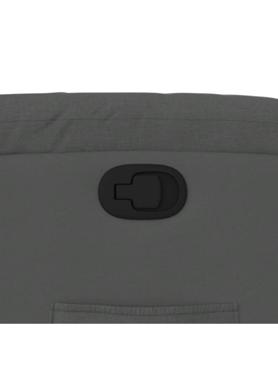 Polohovací křeslo tmavě šedé textil
