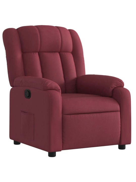 Polohovací křeslo vínové textil