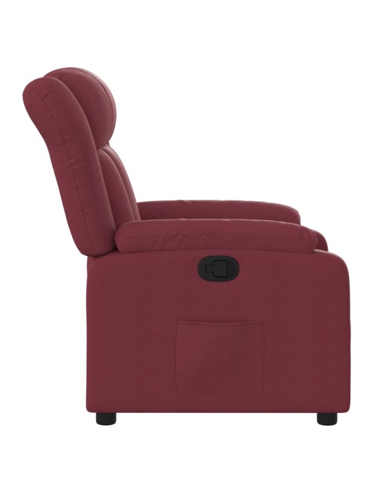 Polohovací křeslo vínové textil