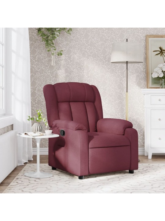 Polohovací křeslo vínové textil