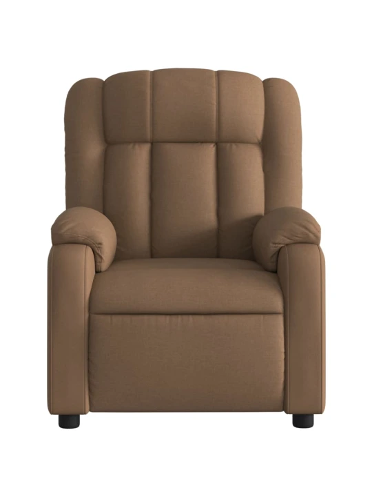 Polohovací křeslo hnědé textil
