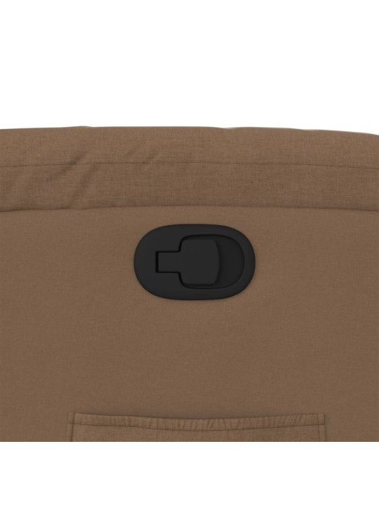 Polohovací křeslo hnědé textil