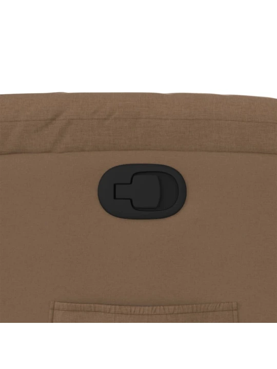 Polohovací křeslo hnědé textil