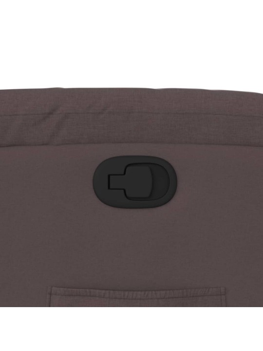 Polohovací křeslo tmavě hnědé textil