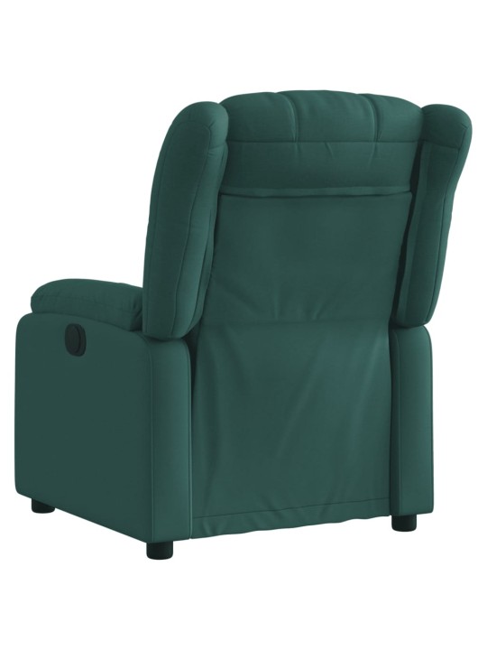 Polohovací křeslo tmavě zelené textil