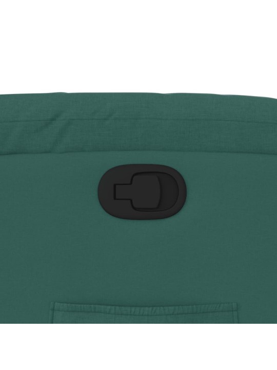 Polohovací křeslo tmavě zelené textil