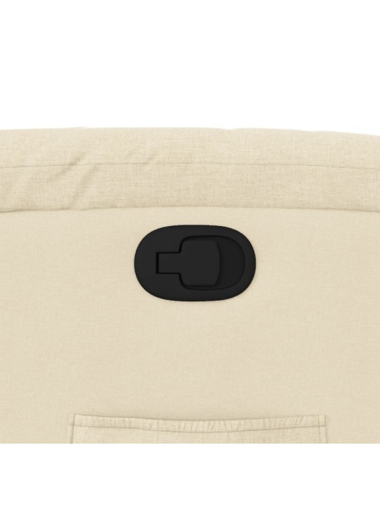 Polohovací křeslo krémové textil