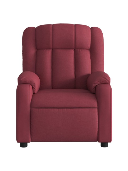 Masážní polohovací křeslo vínové textil