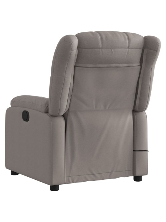 Masážní polohovací křeslo taupe textil