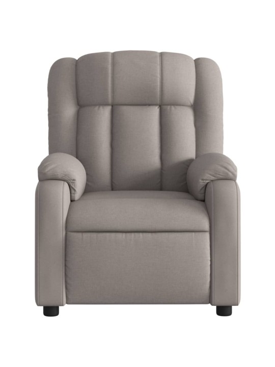 Masážní polohovací křeslo taupe textil