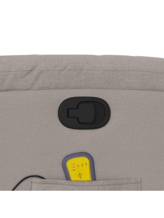Masážní polohovací křeslo taupe textil
