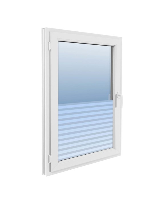 Okenní fólie matné pruhovaný design PVC