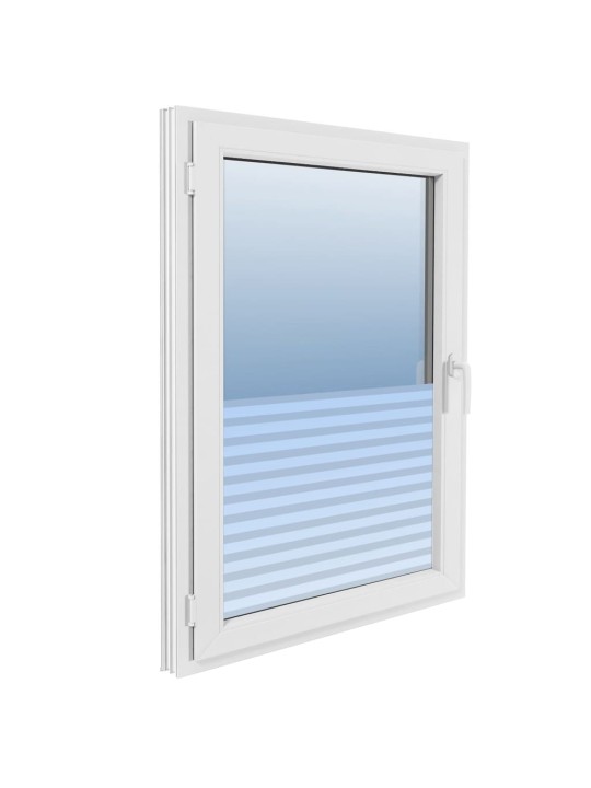 Okenní fólie matné pruhovaný design PVC