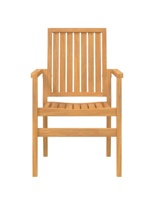 Stohovatelné zahradní židle 4 ks 56,5x57,5x91 cm masivní teak