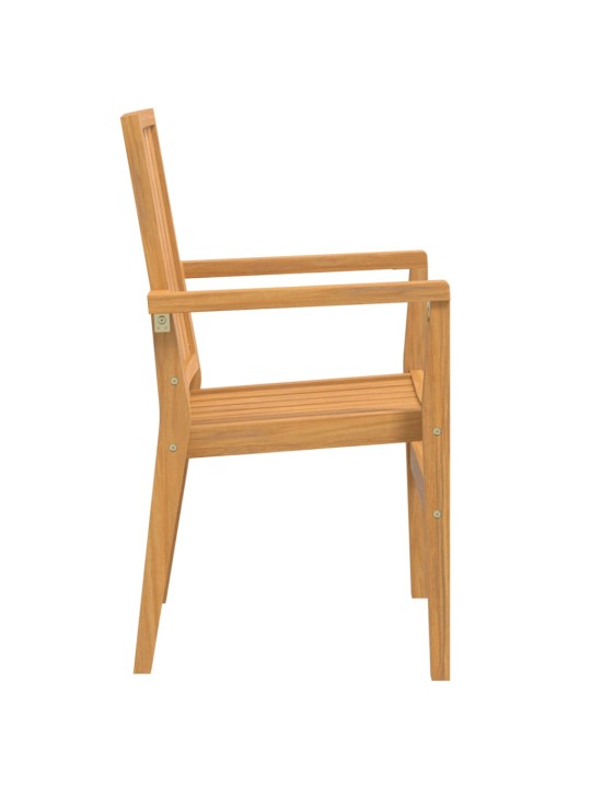 Stohovatelné zahradní židle 4 ks 56,5x57,5x91 cm masivní teak