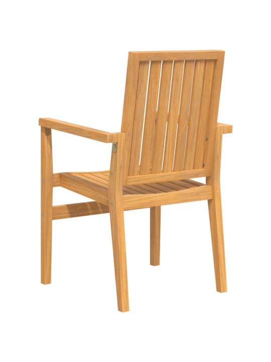 Stohovatelné zahradní židle 4 ks 56,5x57,5x91 cm masivní teak