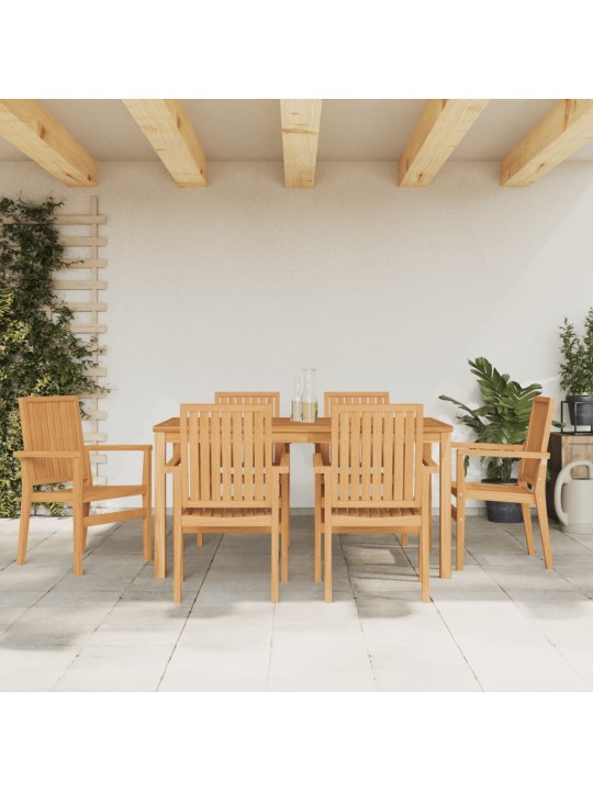 Stohovatelné zahradní židle 6 ks 56,5x57,5x91 cm masivní teak