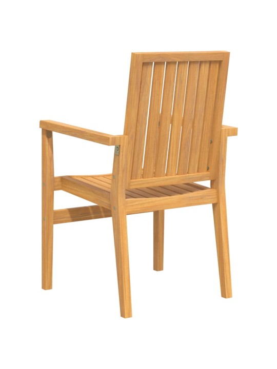Stohovatelné zahradní židle 8 ks 56,5x57,5x91 cm masivní teak