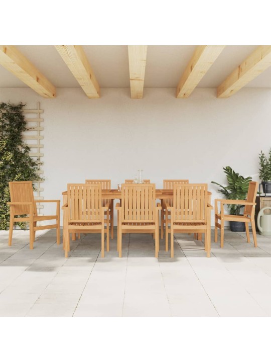 Stohovatelné zahradní židle 8 ks 56,5x57,5x91 cm masivní teak