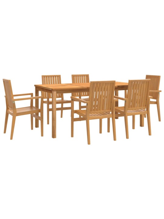 7dílný zahradní jídelní set masivní teakové dřevo