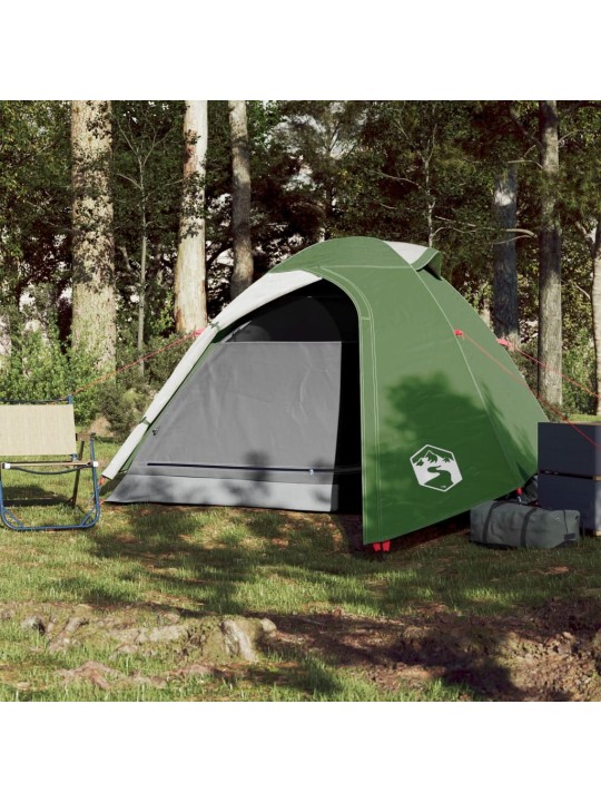 Kempingový stan kopule pro 3 osoby zelený nepromokavý