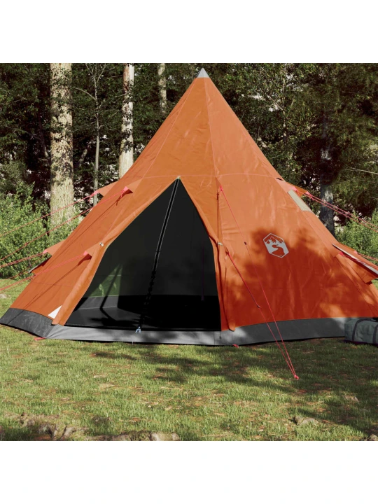 Kempingový stan týpí pro 4 osoby oranžový nepromokavý