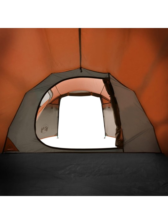 Kempingový stan tunel pro 3 osoby oranžový nepromokavý