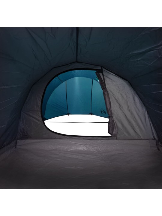 Kempingový stan tunel pro 4 osoby modrý nepromokavý