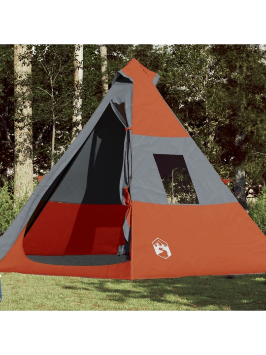 Kempingový stan týpí pro 7 osob oranžový nepromokavý