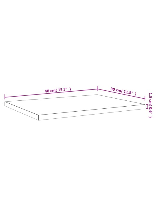Nástěnné police 4 ks kouřový dub 40x30x1,5 cm kompozitní dřevo
