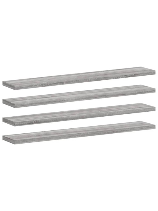 Nástěnné police 4 ks šedé sonoma 60x10x1,5 cm kompozitní dřevo