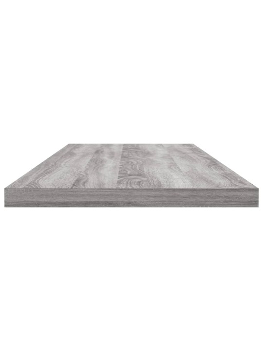 Nástěnné police 4 ks šedé sonoma 80x20x1,5 cm kompozitní dřevo