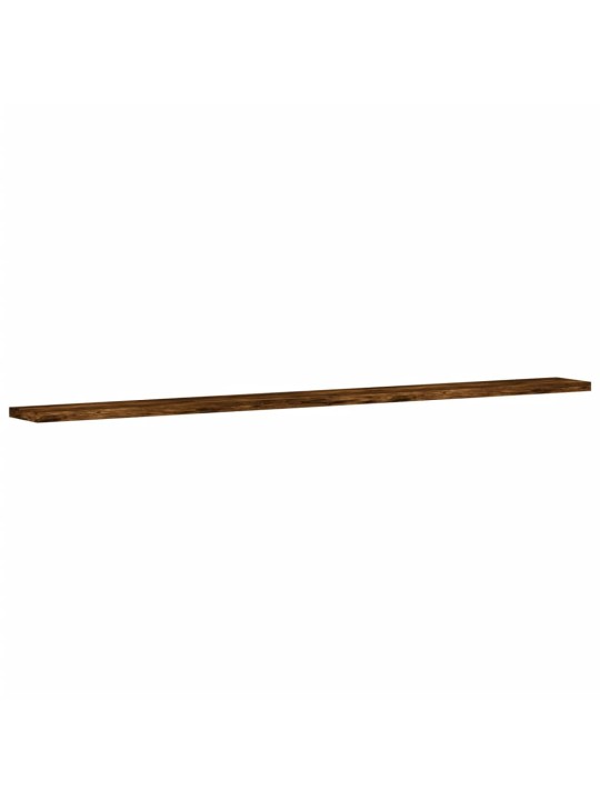 Nástěnné police 4 ks kouřový dub 100x10x1,5 cm kompozitní dřevo