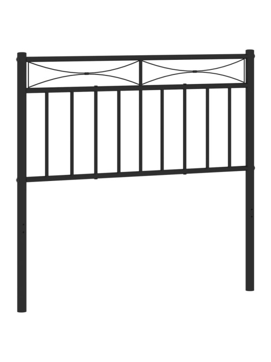 Kovové čelo postele černé 90 cm