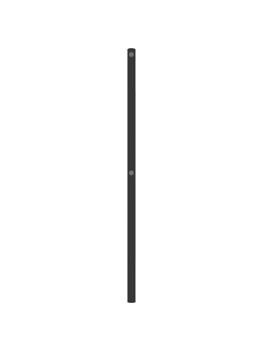 Kovové čelo postele černé 135 cm