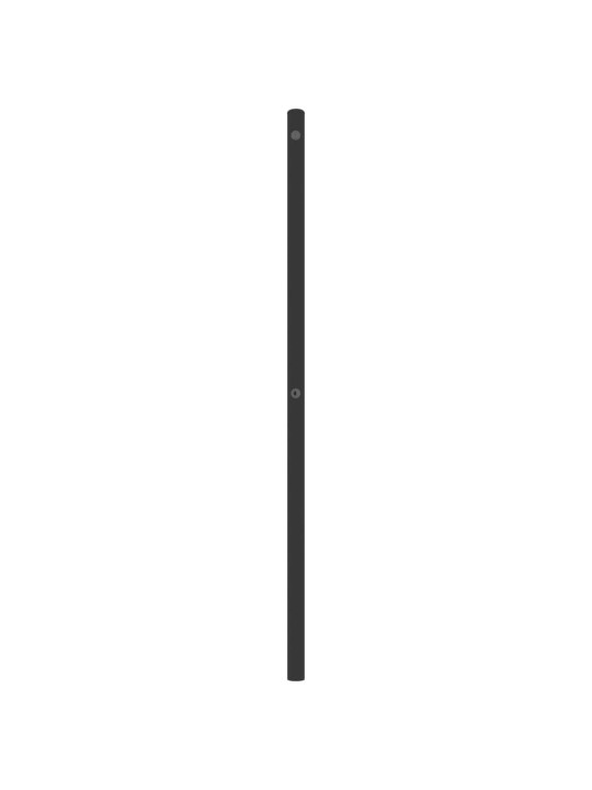 Kovové čelo postele černé 193 cm
