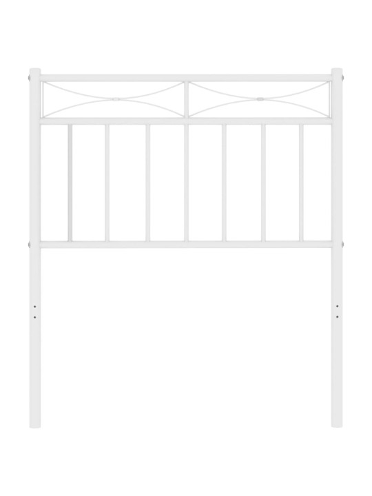 Kovové čelo postele bílé 75 cm