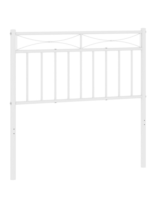 Kovové čelo postele bílé 90 cm