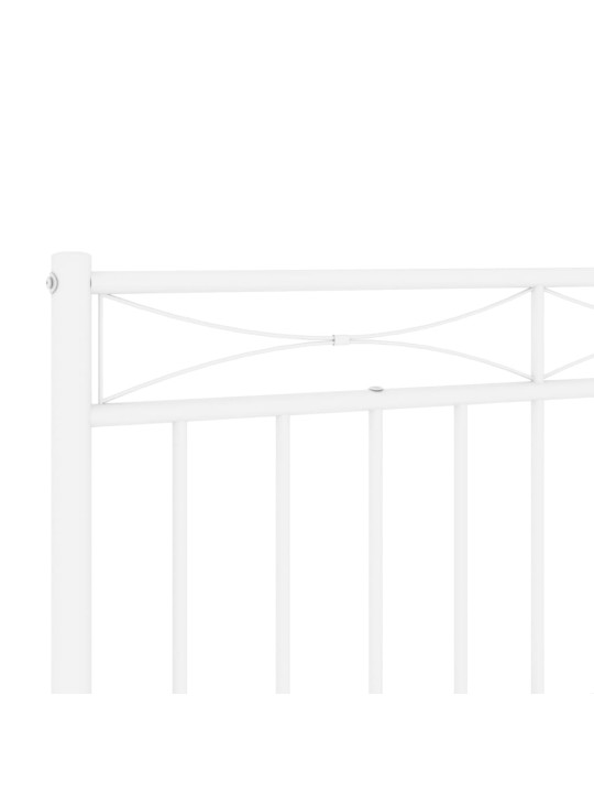 Kovové čelo postele bílé 90 cm