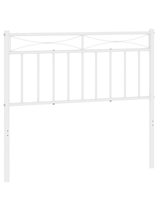 Kovové čelo postele bílé 107 cm