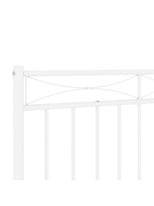 Kovové čelo postele bílé 107 cm