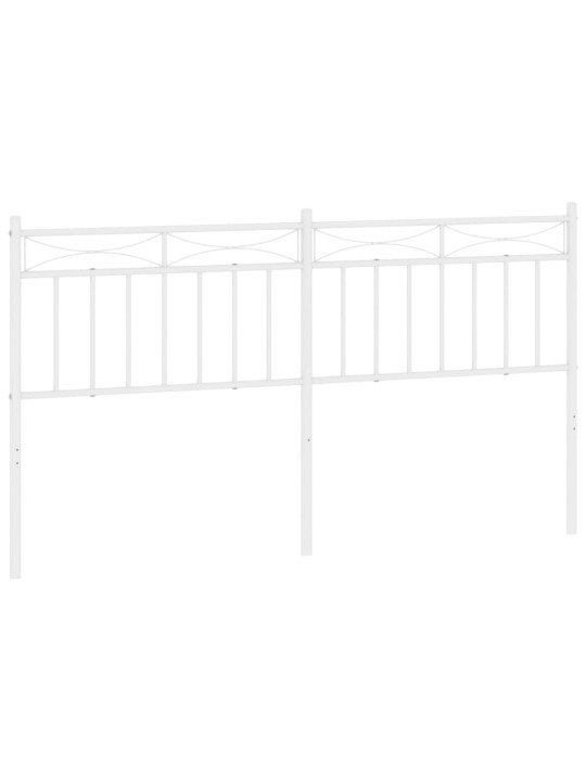 Kovové čelo postele bílé 160 cm