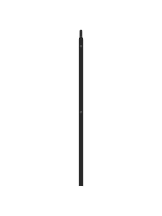 Kovové čelo postele černé 193 cm