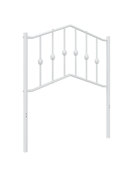 Kovové čelo postele bílé 75 cm