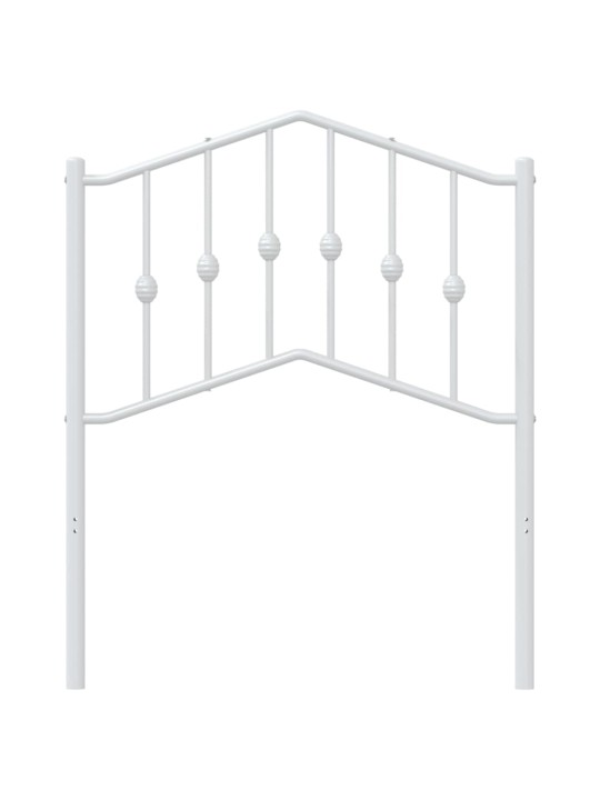 Kovové čelo postele bílé 75 cm